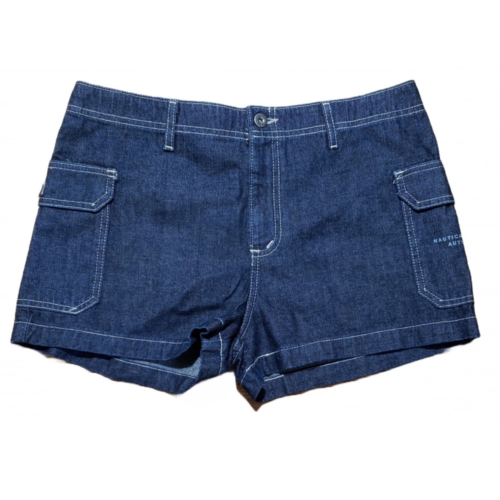 VINTAGE Nautica Women’s Casual Solid Summer Blue Denim Jean Shorts